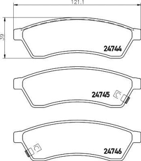 Гальмівні колодки дискові BREMBO P 10 060