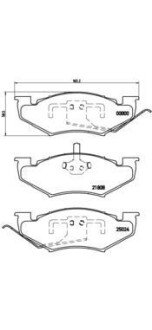 Колодки гальмівні дискові, комплект BREMBO P 11 005