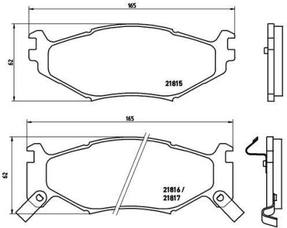 Колодки тормозные передние дисковые BREMBO P11007