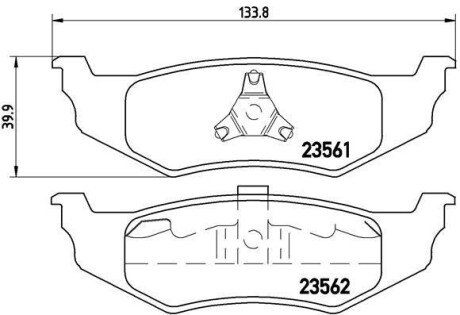 Комплект тормозных колодок, дисковый механизм BREMBO P11010