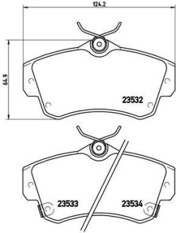 Комплект тормозных колодок, дисковый механизм BREMBO P11012