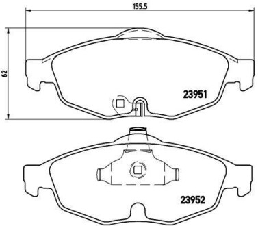 Гальмівні колодки, дискове гальмо (набір) BREMBO P11016