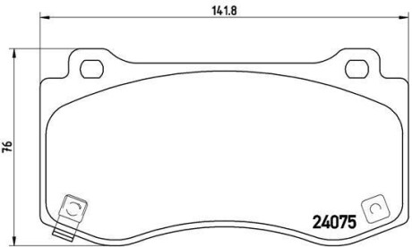 Комплект тормозных колодок, дисковый механизм BREMBO P11023