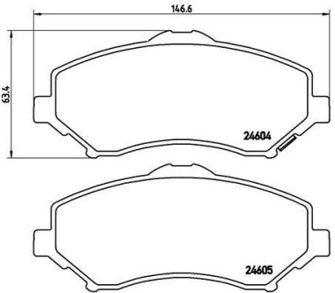 Гальмівні колодки дискові BREMBO P11025