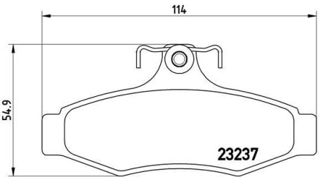 Гальмівні колодки, дискове гальмо (набір) BREMBO P15005