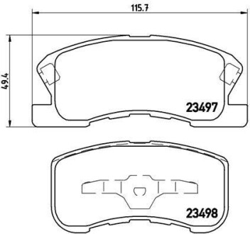 Комплект тормозных колодок, дисковый механизм BREMBO P16008