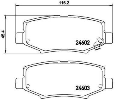 Комплект тормозных колодок из 4 шт. дисков BREMBO P18024