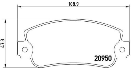 Комплект тормозных колодок, дисковый механизм BREMBO P23021