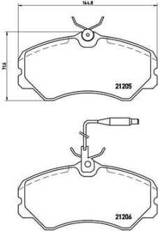 Гальмівні колодки, дискове гальмо (набір) BREMBO P23023