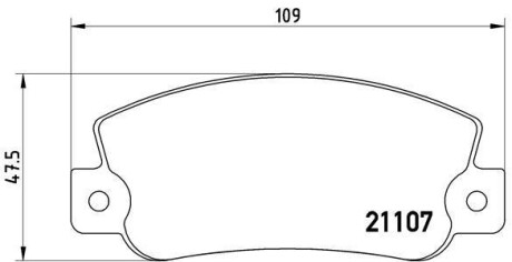 Гальмівні колодки, дискове гальмо (набір) BREMBO P23032 (фото 1)