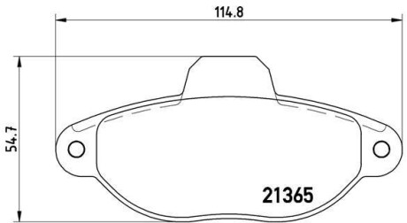 Гальмівні колодки, дискове гальмо (набір) BREMBO P 23 054 (фото 1)