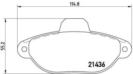 Комплект тормозных колодок, дисковый механизм BREMBO P23060