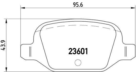 Комплект тормозных колодок, дисковый механизм BREMBO P23064