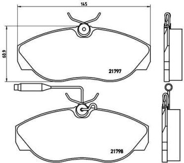 Колодки тормозные передние дисковые BREMBO P23068