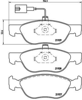 Гальмівні колодки, дискове гальмо (набір) BREMBO P23070