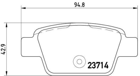 Комплект тормозных колодок, дисковый механизм BREMBO P23080