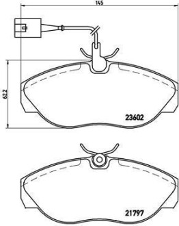 Комплект тормозных колодок, дисковый механизм BREMBO P23083