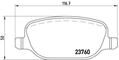 Комплект тормозных колодок, дисковый механизм BREMBO P23089 (фото 1)