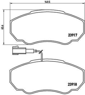 Колодки тормозные передние дисковые BREMBO P23091