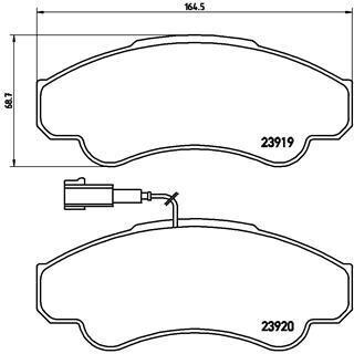 Колодки тормозные передние дисковые BREMBO P23092