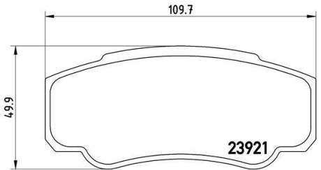 Комплект тормозных колодок, дисковый механизм BREMBO P23093