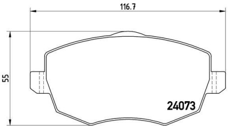 Комплект тормозных колодок, дисковый механизм BREMBO P23095