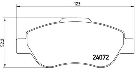 Комплект тормозных колодок, дисковый механизм BREMBO P23097