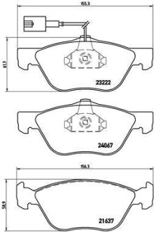 Гальмівні колодки, дискове гальмо (набір) BREMBO P23112 (фото 1)