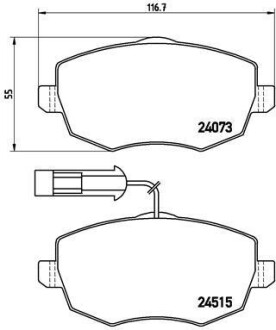 Комплект тормозных колодок, дисковый механизм BREMBO P23127