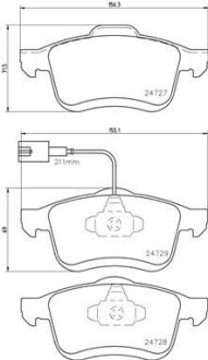 Гальмівні колодки, дискове гальмо (набір) BREMBO P23130 (фото 1)