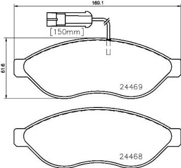 Колодки гальмівні JUMPER 06- DUCATO BOXER 2 czujniki /P 61 090/ BREMBO P23143