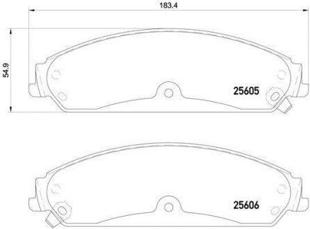 Комплект тормозных колодок, дисковый механизм BREMBO P 23 149