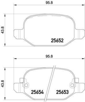 Комплект тормозных колодок, дисковый механизм BREMBO P 23 150