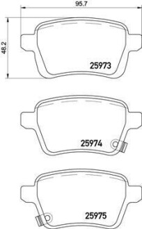 Комплект тормозных колодок, дисковый механизм BREMBO P 23 156 (фото 1)