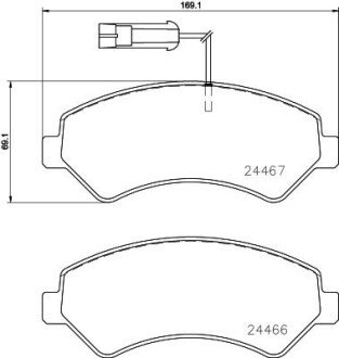 Гальмівні колодки дискові BREMBO P 23 161 (фото 1)