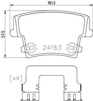 Колодки гальмівні CHRYSLER 300.. BREMBO P23175 (фото 1)