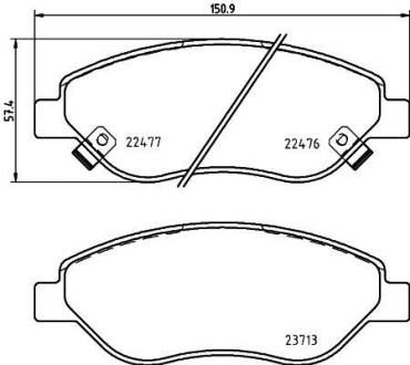 Колодки гальмівні FIAT TIPO 15- BREMBO P23178