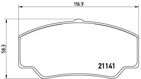 Гальмівні колодки, дискове гальмо (набір) BREMBO P24023 (фото 1)