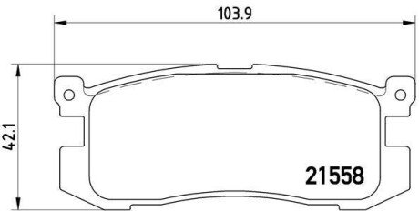 Гальмівні колодки, дискове гальмо (набір) BREMBO P24025