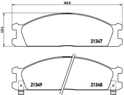 Комплект тормозных колодок, дисковый механизм BREMBO P24026