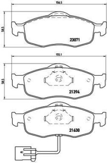 Комплект тормозных колодок, дисковый механизм BREMBO P24034