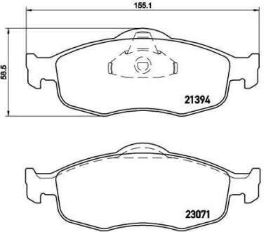 Комплект тормозных колодок, дисковый механизм BREMBO P24037