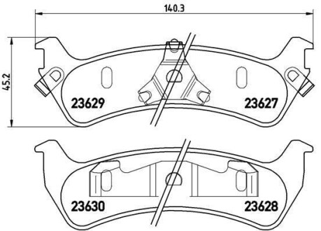 Комплект тормозных колодок, дисковый механизм BREMBO P24042