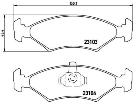 Комплект тормозных колодок, дисковый механизм BREMBO P24043