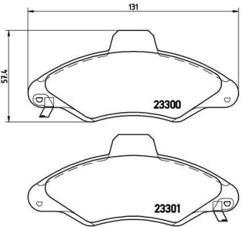 Колодки тормозные передние дисковые BREMBO P24045