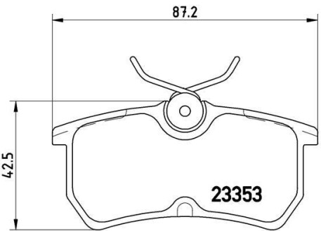 Комплект тормозных колодок, дисковый механизм BREMBO P24047