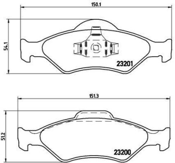 Комплект тормозных колодок, дисковый механизм BREMBO P24054 (фото 1)