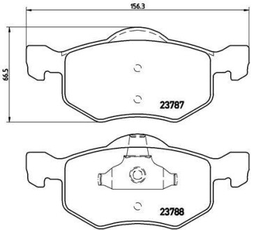 Комплект тормозных колодок, дисковый механизм BREMBO P24056