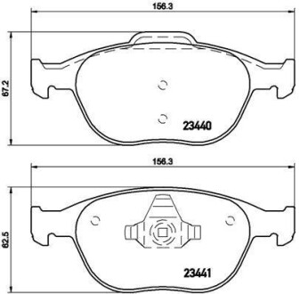 Гальмівні колодки, дискове гальмо (набір) BREMBO P24058