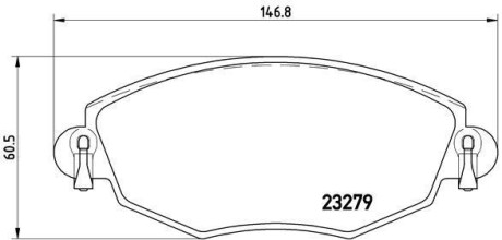 Колодки тормозные передние дисковые BREMBO P24060